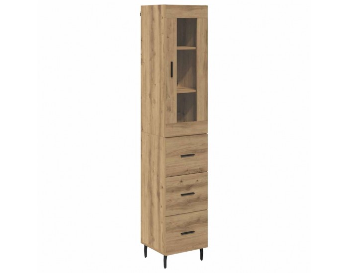 Sonata H Висок шкаф с чекмедже Дъб 34,5 x 34 x 180 см Инженерно дърво