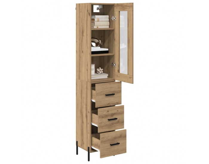 Sonata H Висок шкаф с чекмедже Дъб 34,5 x 34 x 180 см Инженерно дърво