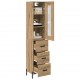 Sonata H Висок шкаф с чекмедже Дъб 34,5 x 34 x 180 см Инженерно дърво