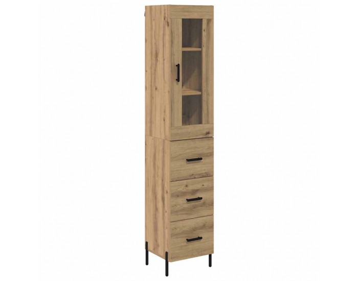 Sonata H Висок шкаф с чекмедже Дъб 34,5 x 34 x 180 см Инженерно дърво