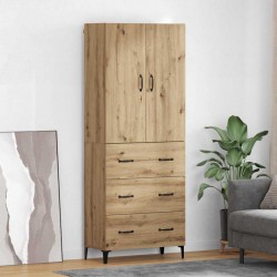 Sonata H Висок шкаф с чекмедже Дъб 69,5 x 34 x 180 см Инженерно дърво - Corpuri, vitrine, biblioteci modulare