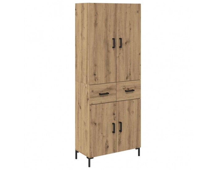 Sonata H Висок шкаф с чекмедже Дъб 69,5 x 34 x 180 см Инженерно дърво
