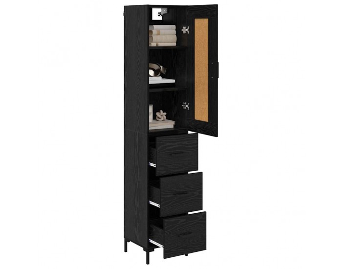 Sonata H Висок шкаф Черния дъб 34,5 x 34 x 180 см Инженерно дърво