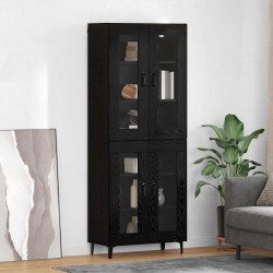 Sonata H Висок шкаф Черния дъб 69,5 x 34 x 180 см Инженерно дърво - Corpuri, vitrine, biblioteci modulare