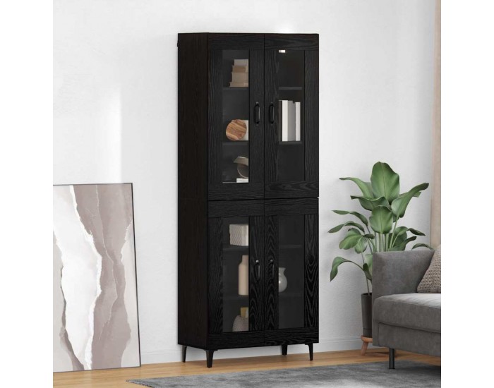 Sonata H Висок шкаф Черния дъб 69,5 x 34 x 180 см Инженерно дърво