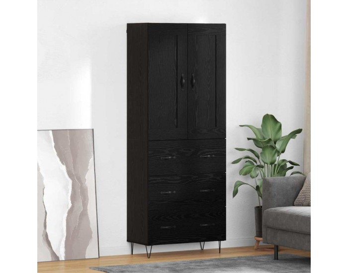 Sonata H Висок шкаф Черния дъб 69,5 x 34 x 180 см Инженерно дърво