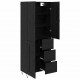 Sonata H Висок шкаф 2 pcs Черния дъб Инженерна дървесина и стъкло