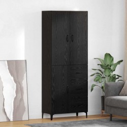 Sonata H Висок шкаф Черния дъб 69,5 x 34 x 180 см Инженерно дърво - Corpuri, vitrine, biblioteci modulare