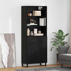 Sonata H Висок шкаф Монтиране на стена 2 pcs Черния дъб Инженерно дърво - Corpuri, vitrine, biblioteci modulare