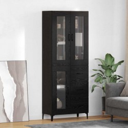 Sonata H Висок шкаф Черния дъб 69,5 x 34 x 180 см Инженерно дърво - Corpuri, vitrine, biblioteci modulare