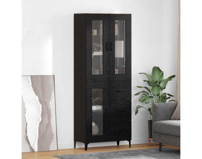 Sonata H Висок шкаф Черния дъб 69,5 x 34 x 180 см Инженерно дърво