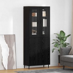 Sonata H Висок шкаф Черния дъб 69,5 x 34 x 180 см Инженерно дърво - Corpuri, vitrine, biblioteci modulare