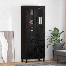Sonata H Висок шкаф 2 pcs Черния дъб Инженерна дървесина и стъкло - Living