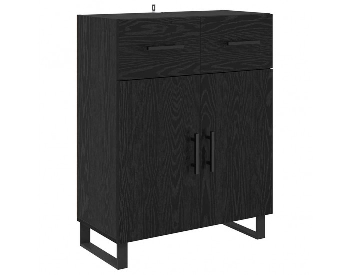 Sonata H Висок шкаф 2 pcs Черния дъб Инженерна дървесина и стъкло