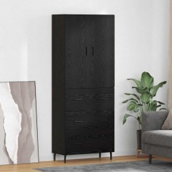 Sonata H Висок шкаф 2 pcs Черен дъб Инженерна дървесина и стъкло - Living