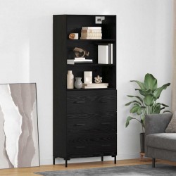 Sonata H Висок шкаф Монтиране на стена 2 pcs Черния дъб Инженерно дърво - Corpuri, vitrine, biblioteci modulare