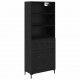 Sonata H Висок шкаф Монтиране на стена 2 pcs Черния дъб Инженерно дърво