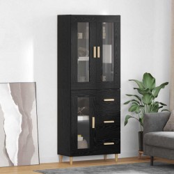 Sonata H Висок шкаф Монтиране на стена 2 pcs Черния дъб Инженерно дърво - Corpuri, vitrine, biblioteci modulare