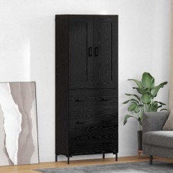 Sonata H Висок шкаф Черния дъб 69,5 x 34 x 180 см Инженерно дърво - Corpuri, vitrine, biblioteci modulare