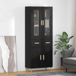 Sonata H Висок шкаф Монтиране на стена 2 pcs Черния дъб Инженерно дърво - Corpuri, vitrine, biblioteci modulare