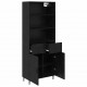Sonata H Висок шкаф 2 pcs Черния дъб Инженерна дървесина и стъкло