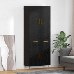 Sonata H Висок шкаф Черния дъб 69,5 x 34 x 180 см Инженерно дърво - Corpuri, vitrine, biblioteci modulare
