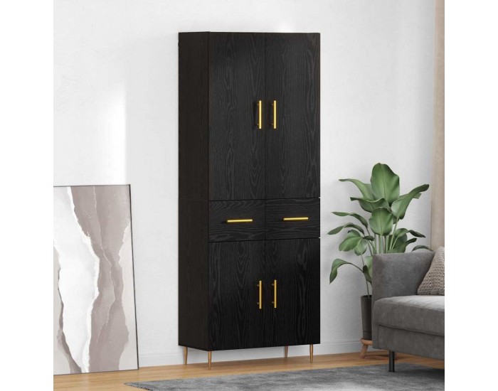 Sonata H Висок шкаф Черния дъб 69,5 x 34 x 180 см Инженерно дърво