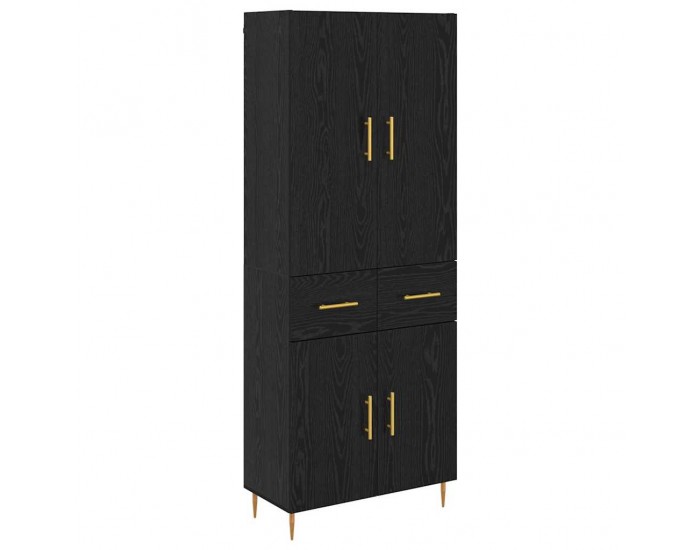 Sonata H Висок шкаф Черния дъб 69,5 x 34 x 180 см Инженерно дърво