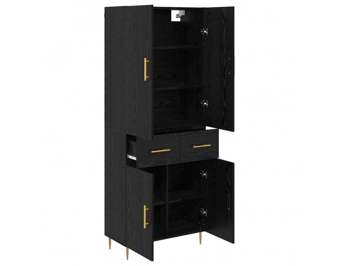 Sonata H Висок шкаф Черния дъб 69,5 x 34 x 180 см Инженерно дърво