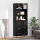 Sonata H Висок шкаф 2 pcs Черен дъб 69,5 x 34 x 180 см Инженерно дърво