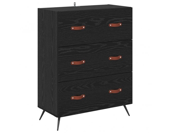 Sonata H Висок шкаф 2 pcs Черен дъб 69,5 x 34 x 180 см Инженерно дърво