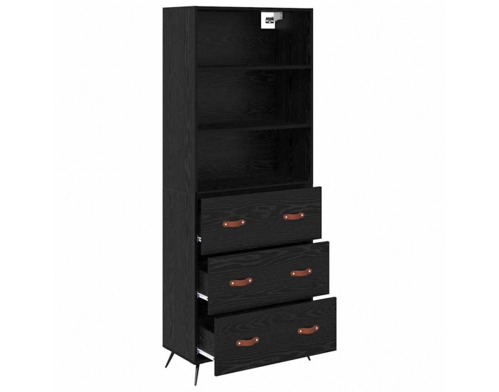Sonata H Висок шкаф 2 pcs Черен дъб 69,5 x 34 x 180 см Инженерно дърво