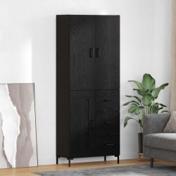 Sonata H Висок шкаф Черния дъб 69,5 x 34 x 180 см Инженерно дърво - Corpuri, vitrine, biblioteci modulare