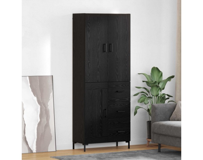 Sonata H Висок шкаф Черния дъб 69,5 x 34 x 180 см Инженерно дърво