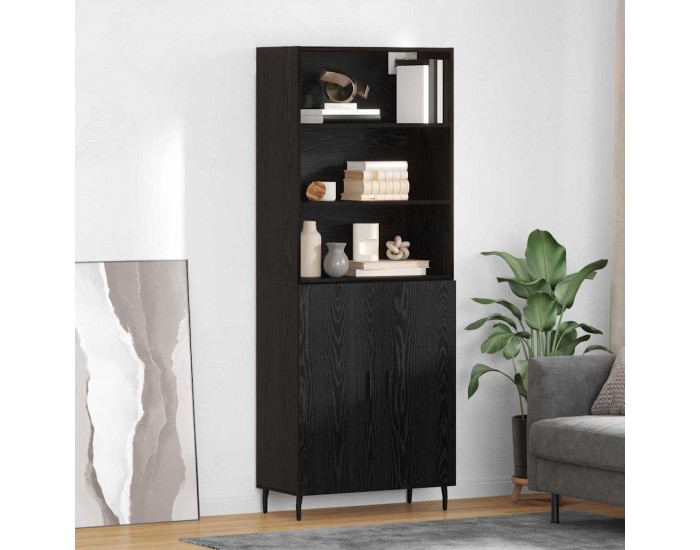 Sonata H Висок шкаф 2 pcs Черния дъб Инженерна дървесина и стъкло