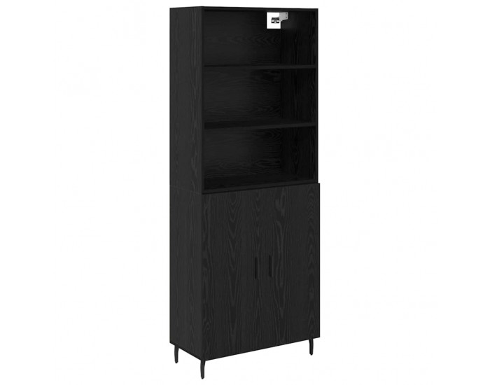 Sonata H Висок шкаф 2 pcs Черния дъб Инженерна дървесина и стъкло