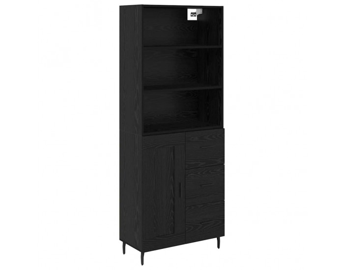 Sonata H Висок шкаф 2 pcs Черния дъб Инженерна дървесина и стъкло