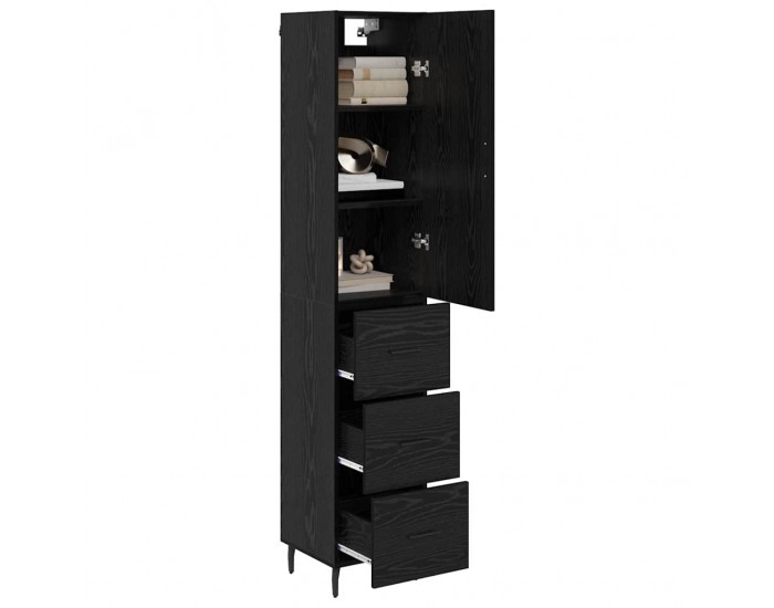 Sonata H Висок шкаф Черния дъб 34,5 x 34 x 180 см Инженерно дърво