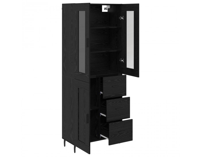 Sonata H Висок шкаф Черния дъб 69,5 x 34 x 180 см Инженерно дърво