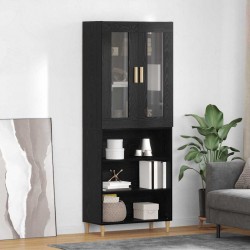 Sonata H Висок шкаф Монтиране на стена 2 pcs Черния дъб Инженерно дърво - Living