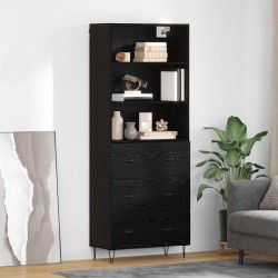 Sonata H Висок шкаф Монтиране на стена 2 pcs Черния дъб Инженерно дърво - Corpuri, vitrine, biblioteci modulare