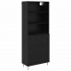 Sonata H Висок шкаф Монтиране на стена 2 pcs Черния дъб Инженерно дърво