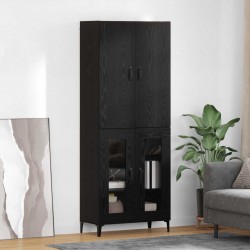 Sonata H Висок шкаф Черния дъб 69,5 x 34 x 180 см Инженерно дърво - Corpuri, vitrine, biblioteci modulare