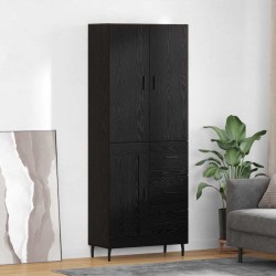 Sonata H Висок шкаф 2 pcs Черен дъб Инженерна дървесина и стъкло - Living