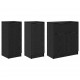 Sonata H Скейдбордове 3 pcs Черен дъб 69,5 x 34 x 180 см Инженерно дърво