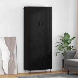 Sonata H Висок шкаф Черния дъб 69,5 x 34 x 180 см Инженерно дърво - Corpuri, vitrine, biblioteci modulare
