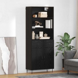 Sonata H Висок шкаф Монтиране на стена 2 pcs Черния дъб Инженерно дърво - Corpuri, vitrine, biblioteci modulare