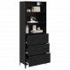 Sonata H Служебен шкаф с чекмедже 2 pcs Черния дъб Инженерно дърво