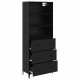 Sonata H Служебен шкаф с чекмедже 2 pcs Черния дъб Инженерно дърво