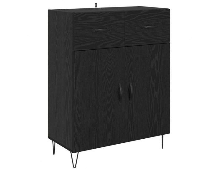 Sonata H Висок шкаф 2 pcs Черния дъб Инженерна дървесина и стъкло
